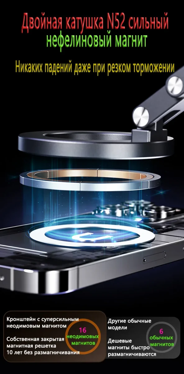 Складной держатель для телефона X63 из алюминиевого сплава с вакуумной адсорбцией, Черный. Складной держатель для телефона X63 из алюминиевого сплава с вакуумной адсорбцией, Черный.