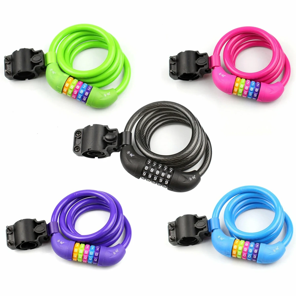 Велозамок JinJian 501E, 12 мм/1200 мм Велозамок JinJian 501E, 12 мм/1200 мм