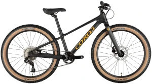 Велосипед Солкол, рама из углеволокна, 24", 2026 Черный/Коричневый